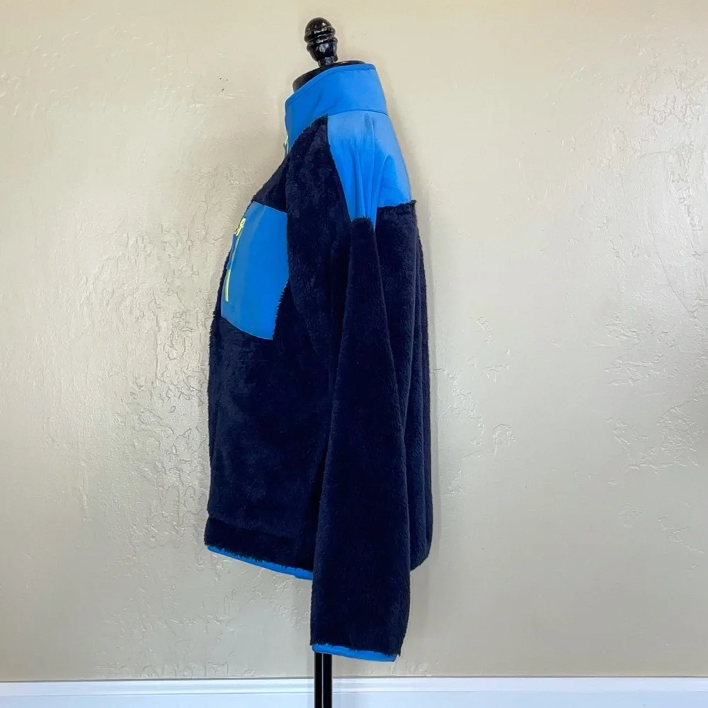 J Crew Superplush Sherpa Full-Zip Jacket Navy Blue Size Medium - Picture 4 of 12